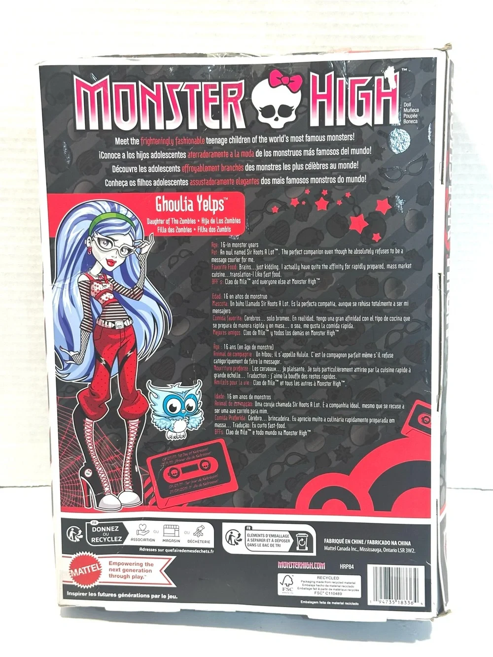 Monster High Booriginal Creeproduction Ghoulia Yelps Collectible Doll